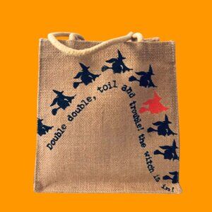 Trick or Treat Reusable Burlap Bag